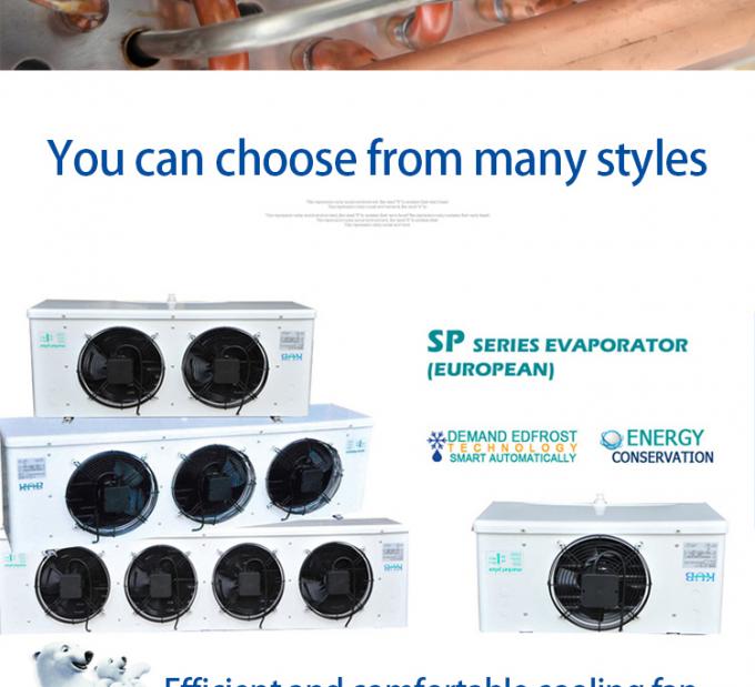 SPAE053D Certificación CE Enfriador de aire por evaporación industrial de tres ventiladores para el cuarto frío 4