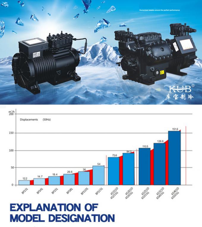 BFS51 BFCA-0500 Compresor de cámara fría unidad de condensación Compresor de refrigeración de 5 CV 1