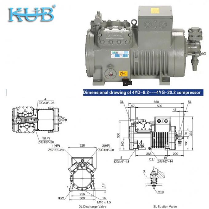 Compresor de refrigeración de 2HP a 50HP Fabricado en China Soporte compresor de pistón semihermético personalizado y económico para refrigeración de almacenamiento en frío, compresor de almacenamiento en frío, sistema de almacenamiento en frío, almacenamiento en frío industrial 5