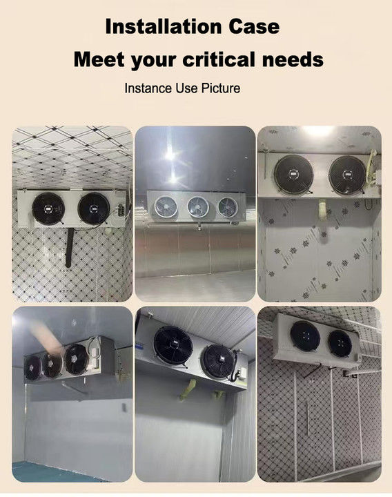 Enfriador de una sola unidad serie DJ DJ100 certificado CE, enfriador de aire dedicado para almacenamiento en frío, evaporador de techo, evaporador de equipos de refrigeración, fabricante de equipos de refrigeración, fábrica de refrigeración, almacenamiento en frío refrigerado