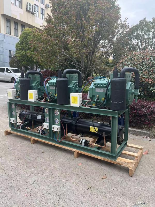 Unidad de condensación refrigerada por agua de 10 HP*3 con 380V 3PH 50Hz y 1 año de garantía