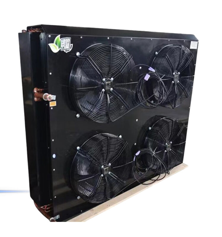 KUB FNH4-120 Mini Air Cooled Condenser 380V Copper Tube Aluminum Fin New Industrial Refrigeration Unit Multi-Refrigerant