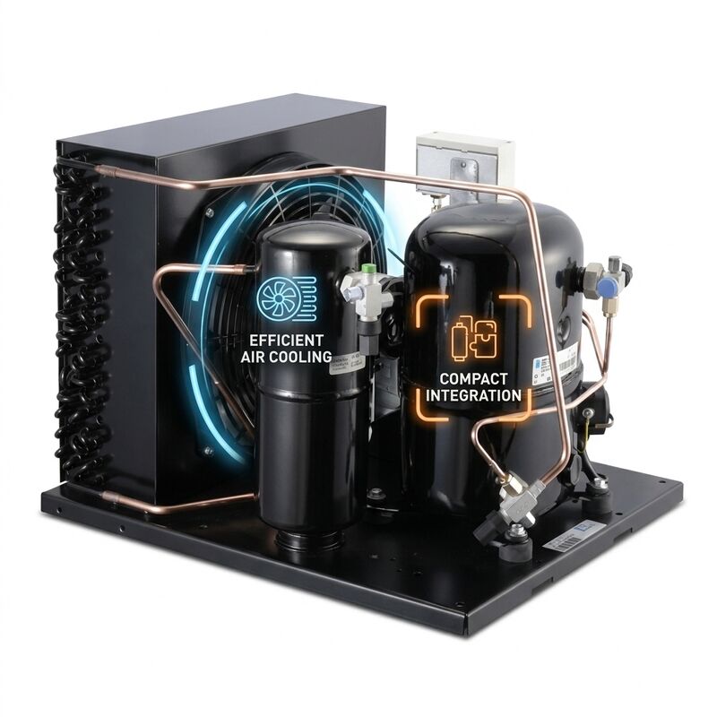 Baja temperatura menos 25C pequeña unidad de condensación 2HP hermético Scroll R404A R449A congelador congelador cámara fría