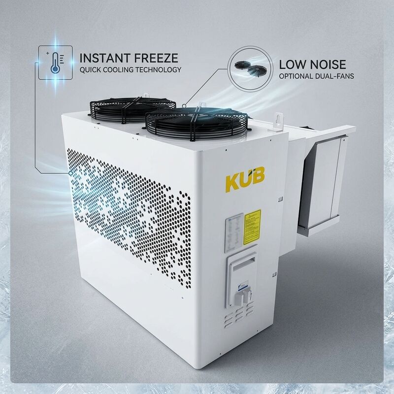 Congelador de cámara fría de velocidad variable, inversor de CC de desplazamiento de 3HP, pequeña unidad de condensación de alto COP 3,2, ahorro de energía, R404A