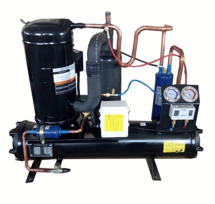 Unidad condensadora con compresor scroll refrigerado por agua de 5HP, 380V, 3F